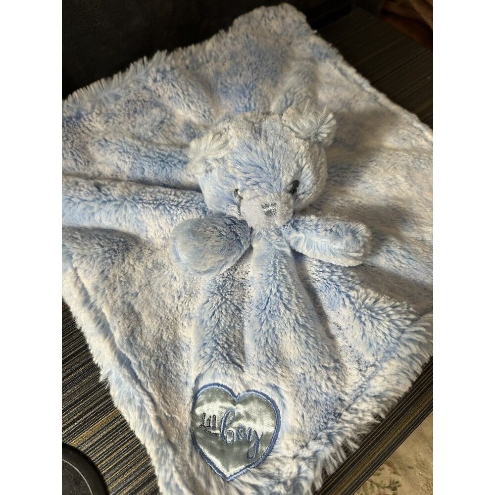 Aurora Baby Lil Boy Blue‎ Teddy Bear Plush Lovey Security Blanket Toy 12"